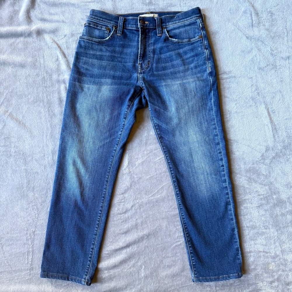 Madewell Womens 30x30 (25.5" Inseam) Slim Straight Leg Jeans Blue Denim DM4382